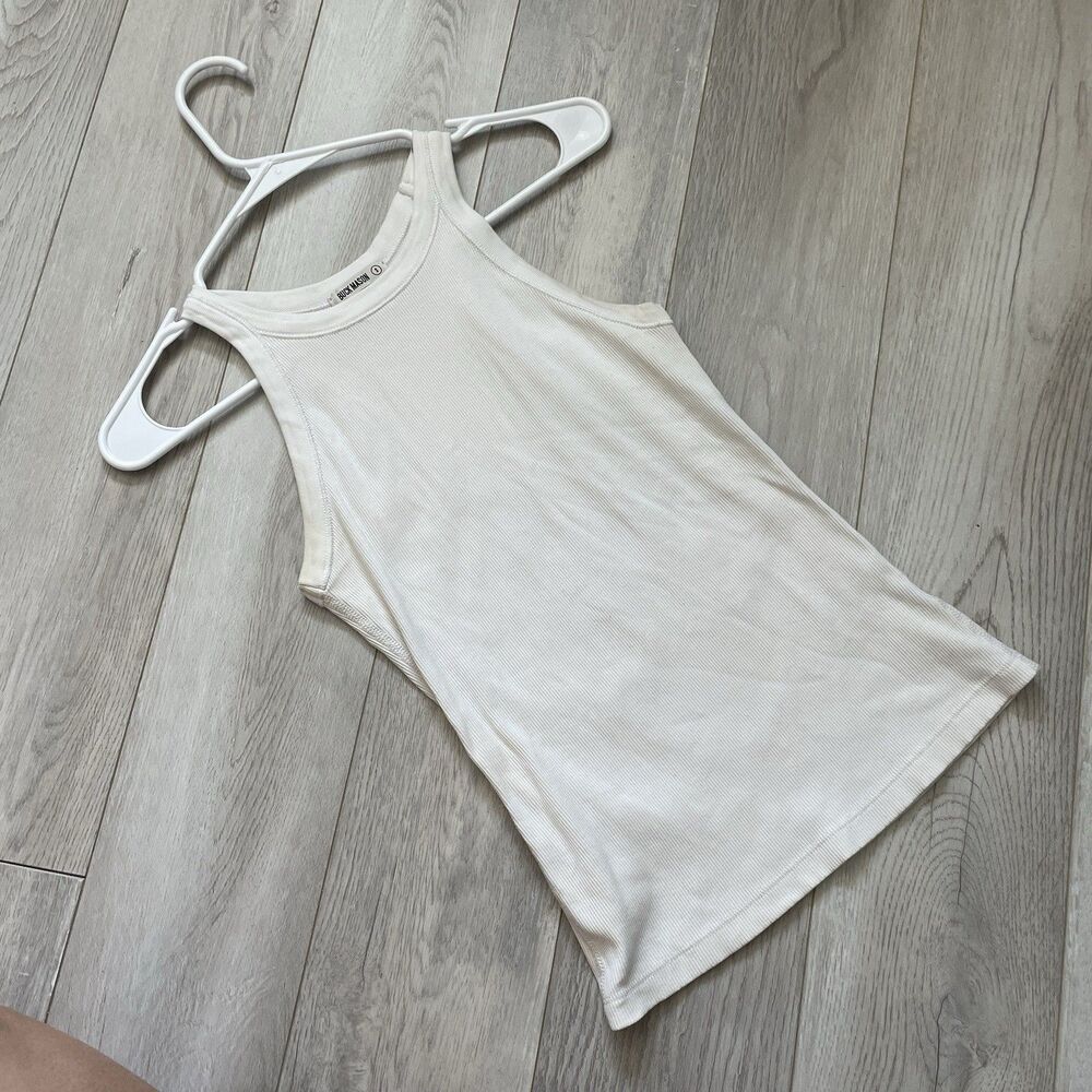 Buck Mason Tank Top cotton surplus rib womens White (small) basic minimalist
